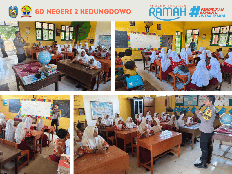 Edukasi Bersama Bhabinkamtibmas Polsek Arjasa di SDN 2 Kedungdowo