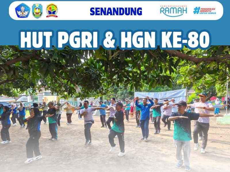 Senam Bersama dan Lomba Bolatik Gelap di SDN 2 Kedungdowo