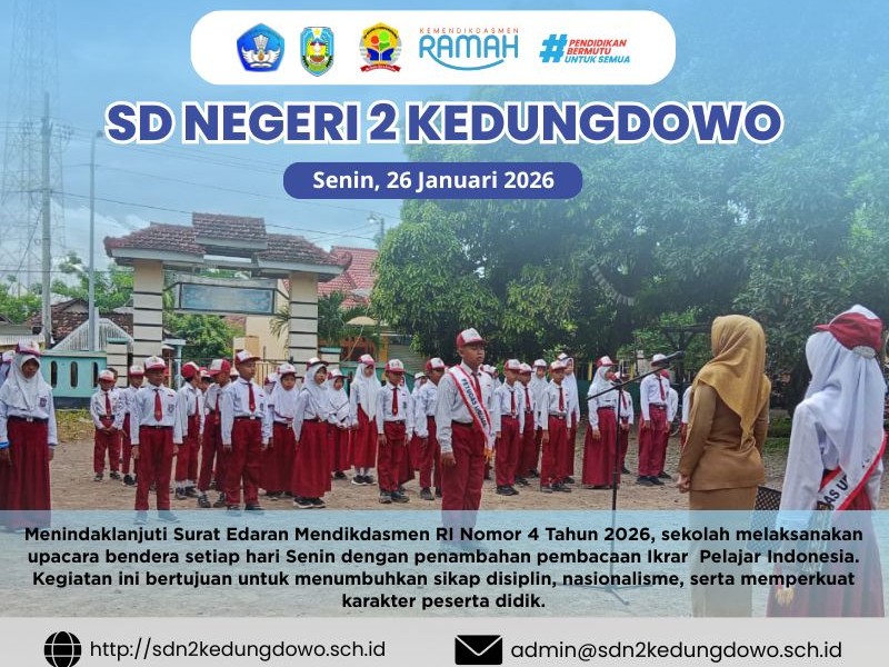 Pelaksanaan Upacara Bendera di Sekolah